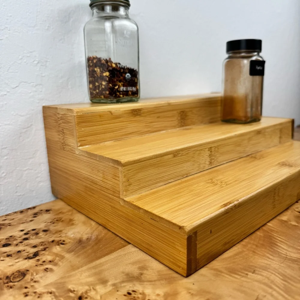 3-Tier Bamboo Expanding Spice Shelf The Container Store $40